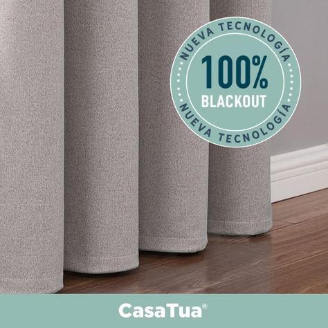 Cortinas Blackout 100% Casatua 2 Paños 140x220 Textura Lino-3