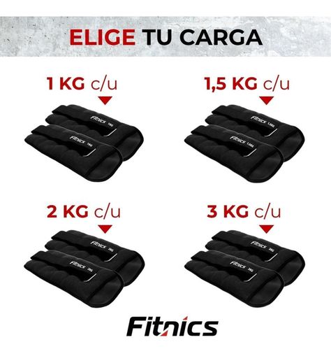 Pesas De Tobillo Muñeca Tobillera Set 2 de 2kg C/u Total 4kg-4