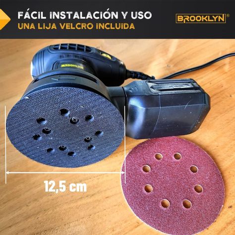Lijadora Roto Orbital Brooklyn Vel. Regulable 350W 125mm-4
