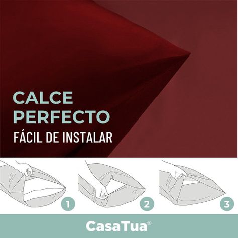 Funda Almohada Satin tipo Seda Set 2 unidades coral-2
