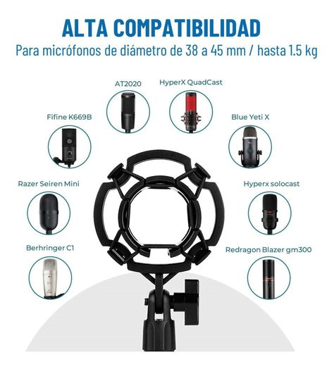 KIT Soporte para Microfono Condensador Brazo Antipop y Araña-3
