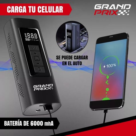Compresor de Aire Portatil a Batería Inflador Neumaticos-5
