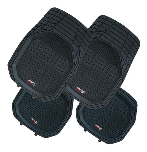 Alfombra Piso De Goma Auto Universal Grand Prix Set 4 Piezas-0