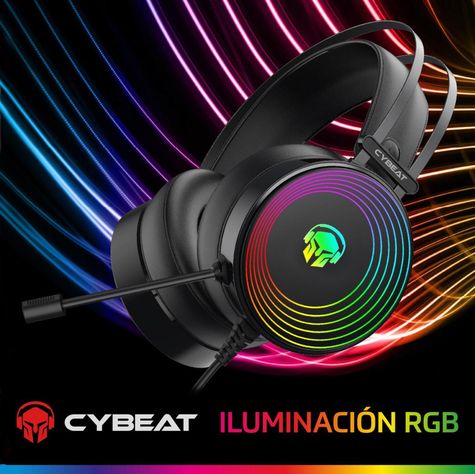 Audifonos Gamer Cybeat Bison PC PS4 PS5 Xbox luz RGB-1
