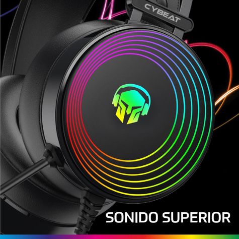 Audifonos Gamer Cybeat Bison PC PS4 PS5 Xbox luz RGB-3