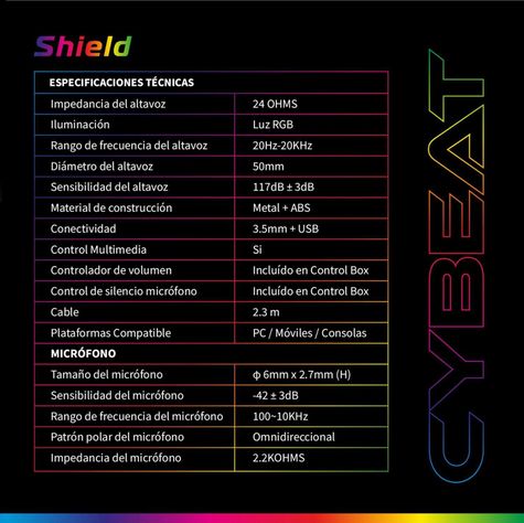 Audifonos Gamer Cybeat Bison PC PS4 PS5 Xbox luz RGB-4