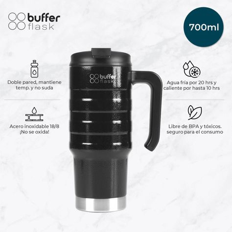Vaso Termico Mug Buffer 700ml Acero Inoxidable Frio y Calor-1