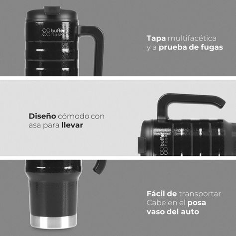 Vaso Termico Mug Buffer 700ml Acero Inoxidable Frio y Calor-3