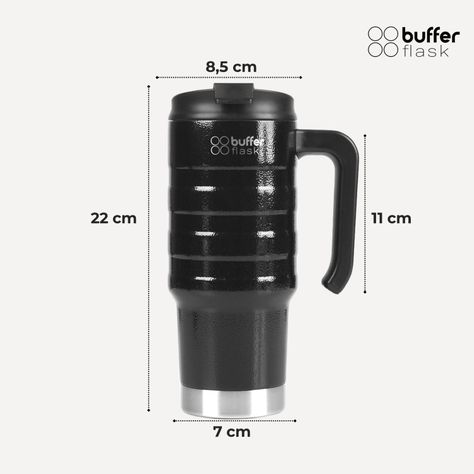 Vaso Termico Mug Buffer 700ml Acero Inoxidable Frio y Calor-5