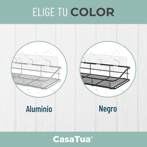 Organizador De Ducha Set X2 Repisa Baño Adhesivo Inoxidable plateado-7