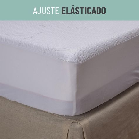Cubre Colchon Protector Impermeable Bambú blanco-7
