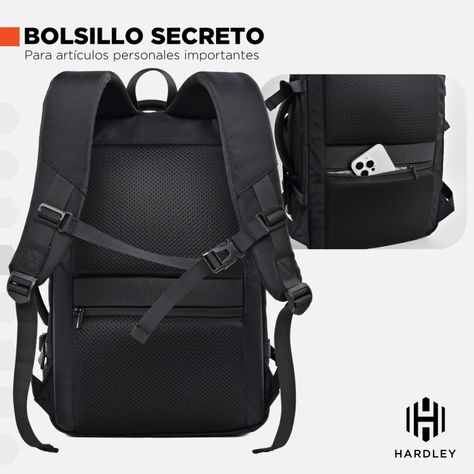 Mochila Viaje Cabina 47L Hardley Nylon Balistico Ajustable-4