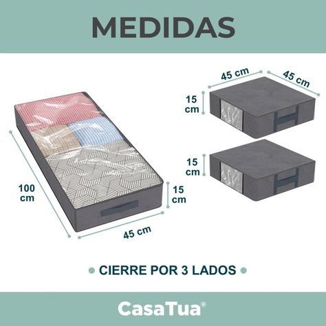 Organizador de Ropa Bajo Cama CasaTua Almacenamiento Set x 3-5