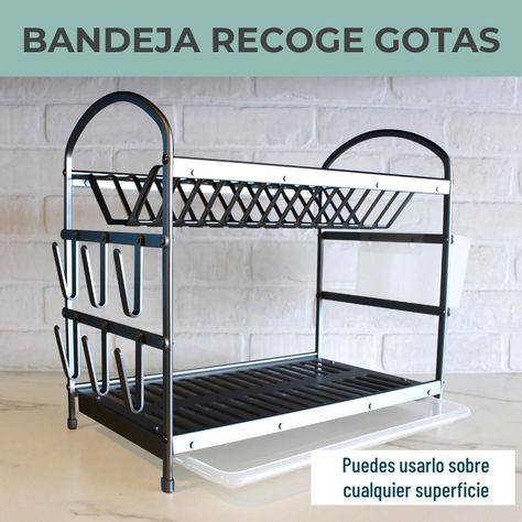 Secaplatos Escurridor 2 Niveles Aluminio 100% Inoxidable-5