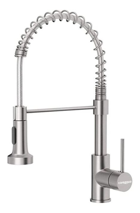 Llave Monomando Lavaplatos Flexible Griferia Niquel-1