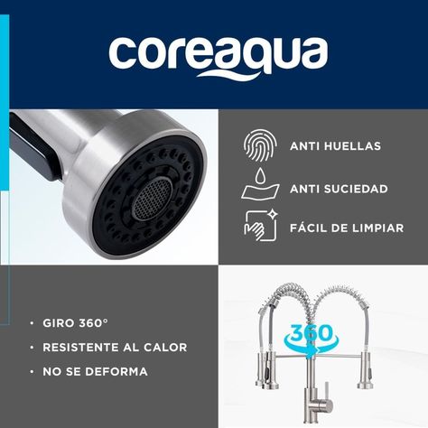 Llave Monomando Lavaplatos Flexible Griferia Niquel-5