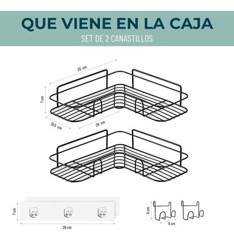 Organizador de Ducha Repisa Baño Adhesivo Set Inoxidable-4