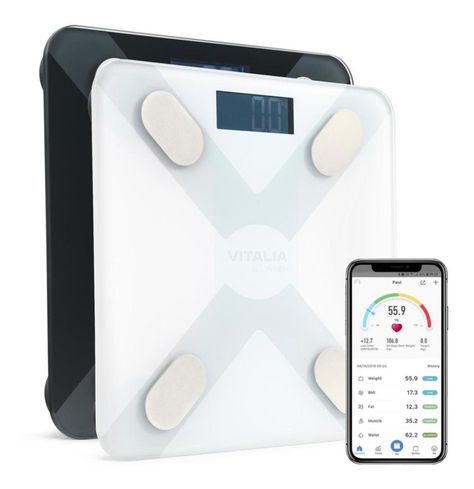 Pesa Balanza Digital Inteligente Bascula Baño Bluetooth App-0