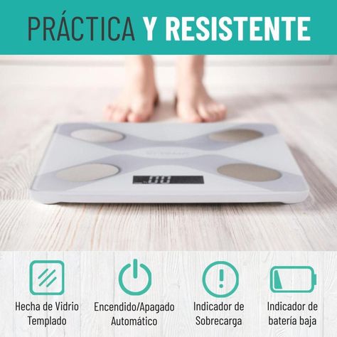 Pesa Balanza Digital Inteligente Bascula Baño Bluetooth App-4