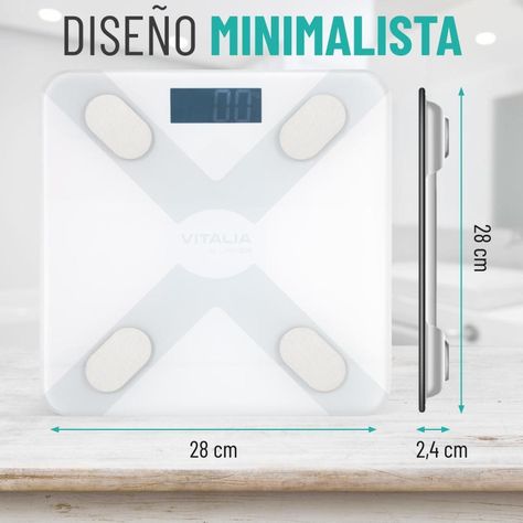 Pesa Balanza Digital Inteligente Bascula Baño Bluetooth App-5
