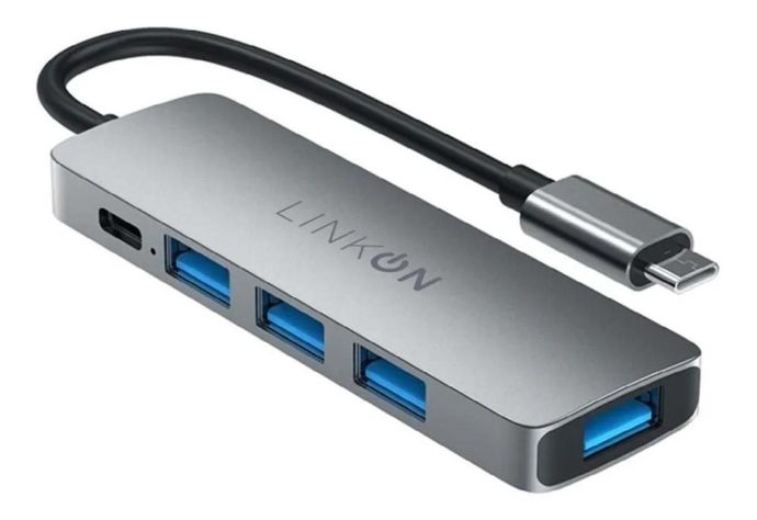 Hub Adaptador Usb Tipo C 5 en 1 Linkon Para Mac Macbook Win-0