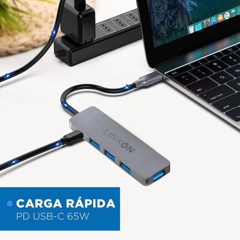Hub Adaptador Usb Tipo C 5 en 1 Linkon Para Mac Macbook Win-2