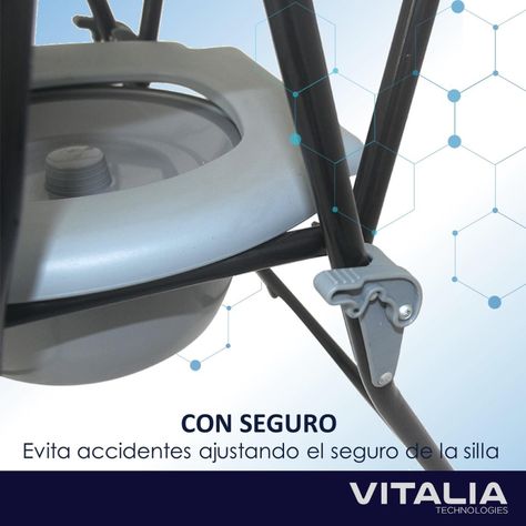Silla de Baño Ducha Adulto Mayor Vitalia Plegable Portatil-4