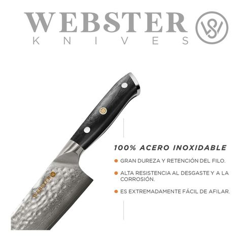 Cuchillo Acero Premium Parrillero Cocina Chef Asado negro-1