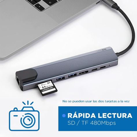 Hub Adaptador Usb Tipo C 8 En 1 Linkon Para Mac Macbook-4