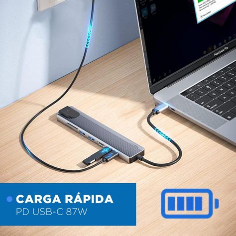 Hub Adaptador Usb Tipo C 8 En 1 Linkon Para Mac Macbook-5