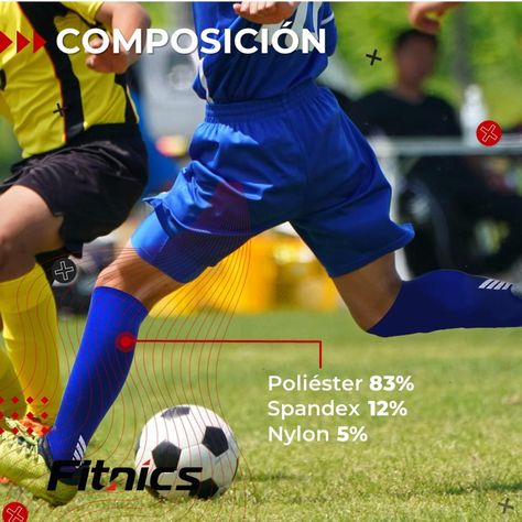 Medias Futbol Deportivas Sin Pie Pantorrillera Fitnics Set 2 azul-4