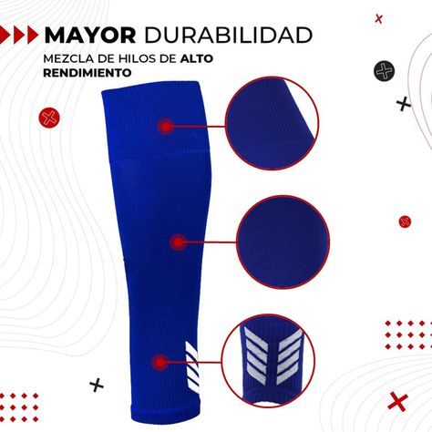 Medias Futbol Deportivas Sin Pie Pantorrillera Fitnics Set 2 azul-6