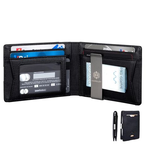 Billetera 100% Cuero Hombre Bloqueo Rfid Tarjetero Hardley-0