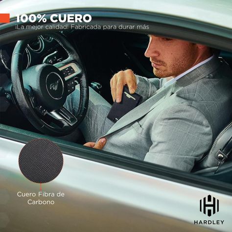 Billetera 100% Cuero Hombre Bloqueo Rfid Tarjetero Hardley-2