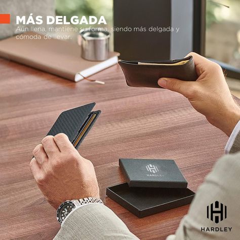 Billetera 100% Cuero Hombre Bloqueo Rfid Tarjetero Hardley-5