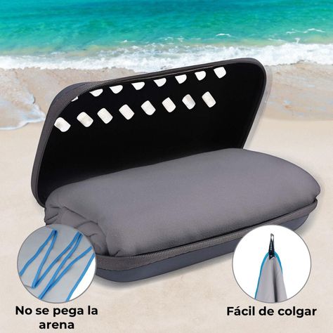 Toalla Microfibra Set 3 Fitnics Secado Rapido +Estuche Viaje-4