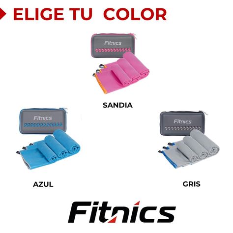 Toalla Microfibra Set 3 Fitnics Secado Rapido +Estuche Viaje-8