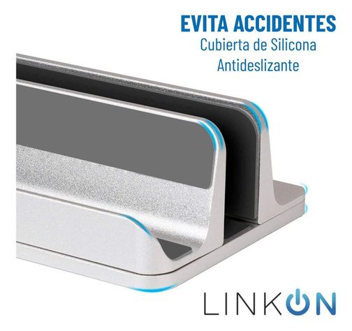 Soporte Notebook Ipad Base Vertical Aluminio 2 en 1 Linkon-3