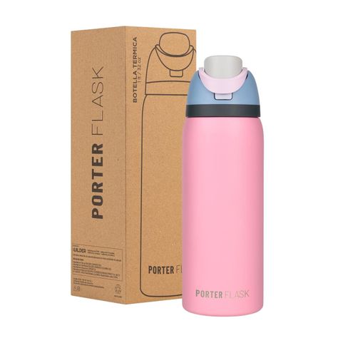 Botella Termica de Agua Porter Flask 1Lt Acero Inoxidable-0