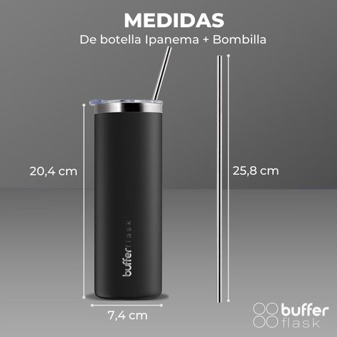 Vasos Termicos Set de 2 Buffer Acero Inoxidable Frío y Calor-5