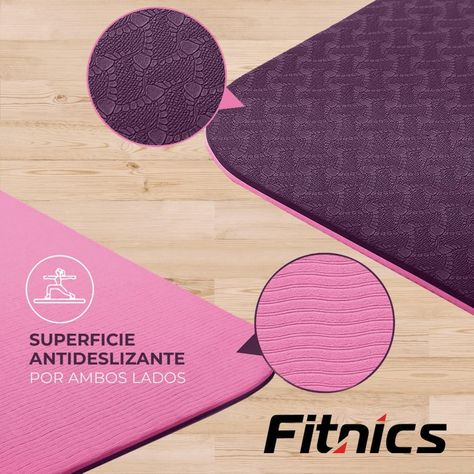 Mat Yoga Colchoneta Eco 6mm Doble Color Guías +bolso +correa-2