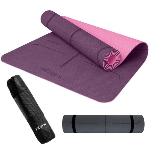 Mat Yoga Colchoneta Eco 6mm Doble Color Guías +bolso +correa-0