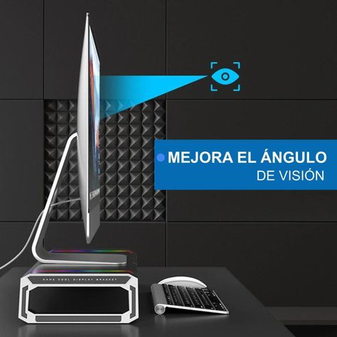 Soporte Monitor RGB Organizador Escritorio Linkon Puerto USB-6