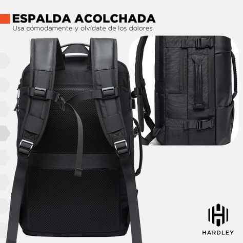Mochila para Viaje Cabina Hardley Impermeable 28L Ajustable-4