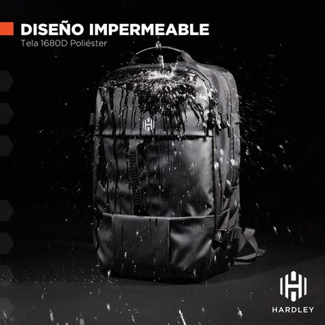 Mochila para Viaje Cabina Hardley Impermeable 28L Ajustable-5