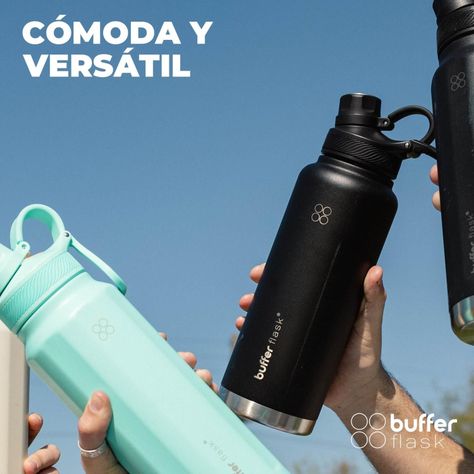 Botella Termica Agua Acero Inox Buffer Paine 1.2 Lts + Tapas-1