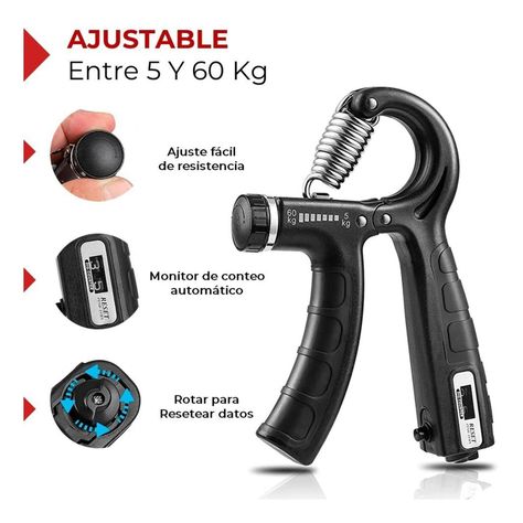 Hand Grip Ejercitador De Manos Ajustable 5 a 60 Kg-2