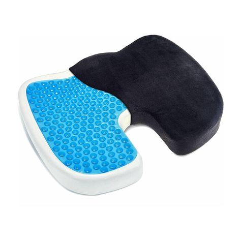 Cojin Lumbar Viscoelastico con Gel Noobe Coxis Asiento Silla-0