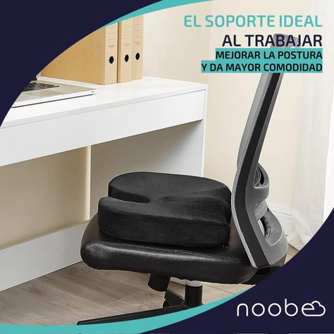 Cojin Lumbar Viscoelastico con Gel Noobe Coxis Asiento Silla-2