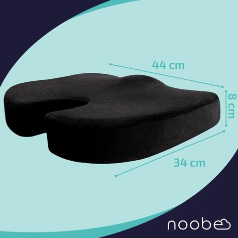Cojin Lumbar Viscoelastico con Gel Noobe Coxis Asiento Silla-7